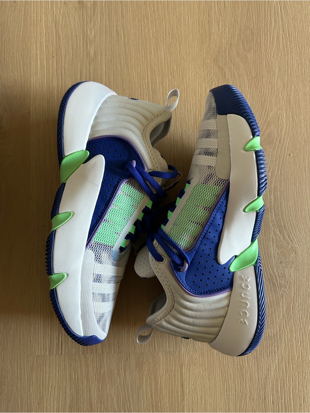 adidas Kids Athletic Shoes - White, Blue & Green
